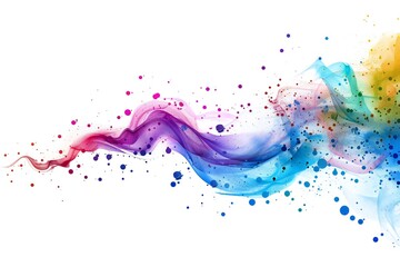 Dispersion design element isolated on white background Generative Ai 