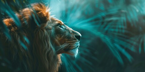 Naklejka premium close up of a lion