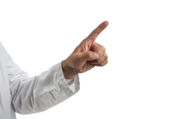 scientist's gesture suitable for congratulating scientific achievements or important events.