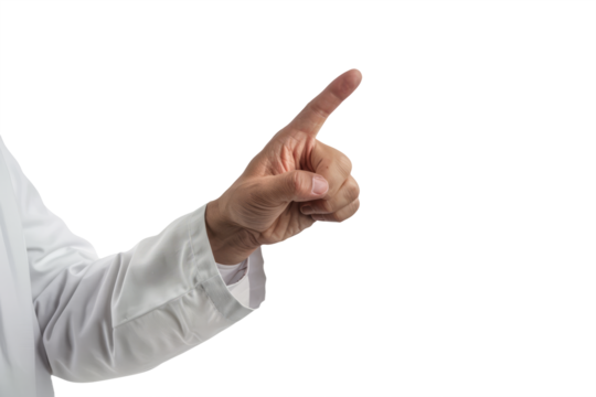 scientist's gesture suitable for congratulating scientific achievements or important events.