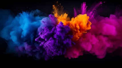 Abstract white smoke in motion. Smoke, Cloud of cold fog in black background. Light, white, fog, cloud, black background