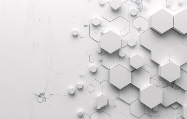 a white hexagons on a white surface