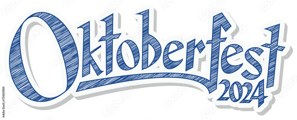 Wall mural scribble header with text Oktoberfest 2024