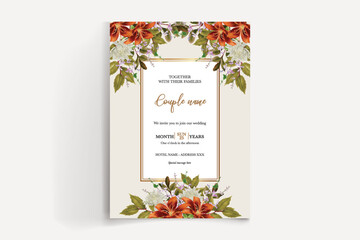 BRIDAL SHOWER FLORAL INVITATION TEMPLATE