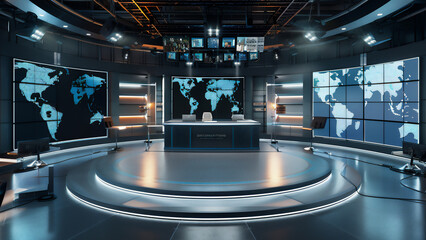 virtual business news studio
