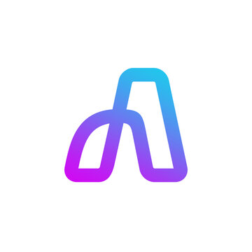 modern line letter A logo