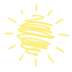 Sun Drawn with Crayons