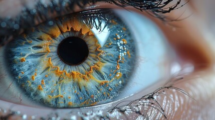 close up of human eyes