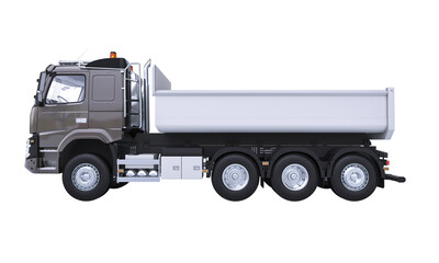Isolated tanker truck on white background