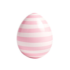Pink strip Egg  isolated in white background