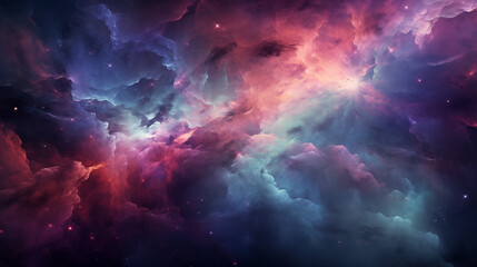Obraz na płótnie Canvas Surreal Space Clouds: An Abstract Cosmic Phenomenon