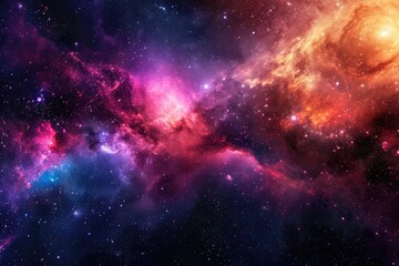 Fototapeta na wymiar Colorful galactic exploration with vivid palette