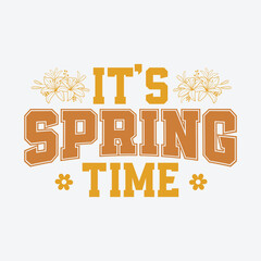 it’s spring time Spring T Shirt Design retro graphics flower illustration