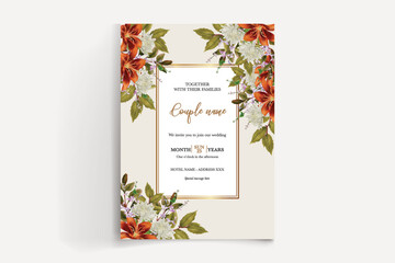 BRIDAL SHOWER FLORAL INVITATION TEMPLATE