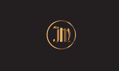  JM, MJ, M, J Abstract Letters Logo Monogram - obrazy, fototapety, plakaty