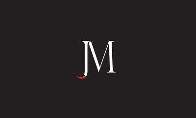  JM, MJ, M, J Abstract Letters Logo Monogram