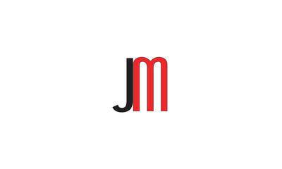  JM, MJ, M, J Abstract Letters Logo Monogram