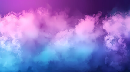 Vivid Blue and Purple Smoke Clouds in Abstract Setting
