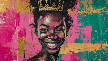 mpowerment Expression: African American Woman in Graffiti