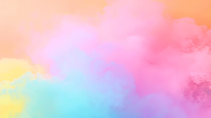 Fototapeta na wymiar Vibrant Colorful Smoke Clouds on a Luminous Gradient Background