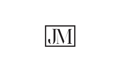 Obraz premium JM, MJ, M, J Abstract Letters Logo Monogram