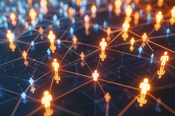 abstract human resource and world wide web concept, recruitment management.