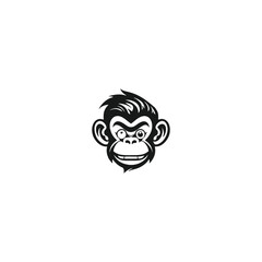Naklejka premium Monkey head logo templatevector
