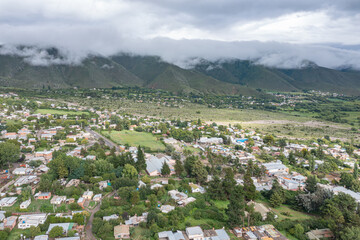 Fototapeta na wymiar Pueblo Del Mollar in Tucuman seen from a drone.