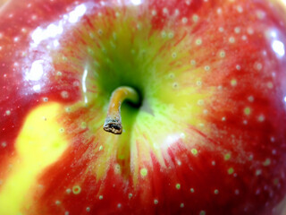 détail d'une pomme en macro ia générattive