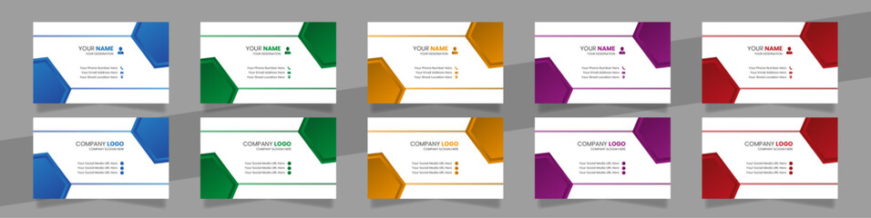 Own business card | Multicolor business card template | trendy business card | gradient color business card
