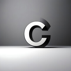 Letter C logo illustration with grey background. letter C  logo elegant, unique, modern, sharp and easy to apply in any media or banner