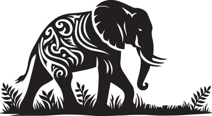 Obraz premium Elephant Silhouettes Collection EPS Elephant Vector Elephant Clipart