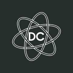 DC letter logo design on white background. DC logo. DC creative initials letter Monogram logo icon concept. DC letter design