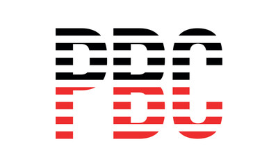 PBC three initial letter iconic line negative space minimal logo design vector template. monogram, abstract, wordmark, business, typography, minimalist, brand, company, flat, modern, unique, simple