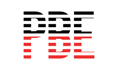 PBE three initial letter iconic line negative space minimal logo design vector template. monogram, abstract, wordmark, business, typography, minimalist, brand, company, flat, modern, unique, simple