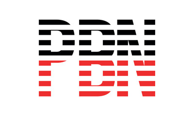 PBN three initial letter iconic line negative space minimal logo design vector template. monogram, abstract, wordmark, business, typography, minimalist, brand, company, flat, modern, unique, simple