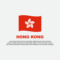 Hong Kong Flag Background Design Template. Hong Kong Independence Day Banner Social Media Post. Hong Kong Background