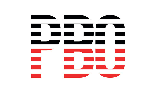 PBO three initial letter iconic line negative space minimal logo design vector template. monogram, abstract, wordmark, business, typography, minimalist, brand, company, flat, modern, unique, simple