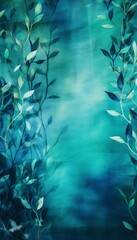 Fototapeta na wymiar Single leaf on the middle blurred background