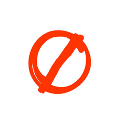 Prohibition Icon Doodle With Brush