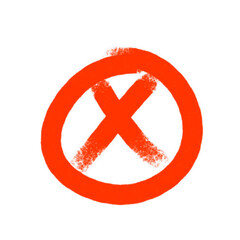 Prohibition Icon Doodle With Brush