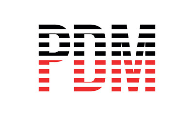 PDM three initial letter iconic line negative space minimal logo design vector template. monogram, abstract, wordmark, business, typography, minimalist, brand, company, flat, modern, unique, simple