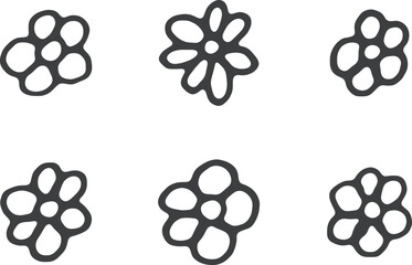 Hand-Drawn Floral Doodles Vector Set