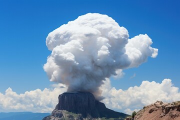 Pileus cap on rising cumulus hinting at rapid ascent