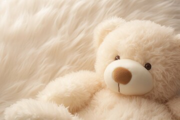Plush teddy bear fur in soft, even lighting