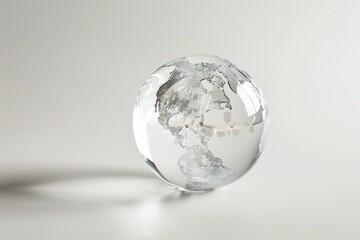glass globe on white background