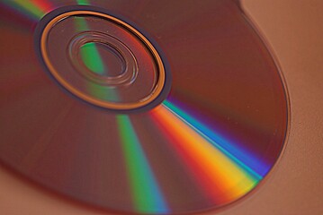 Rainbow radial rays on compact disc
 surface, background