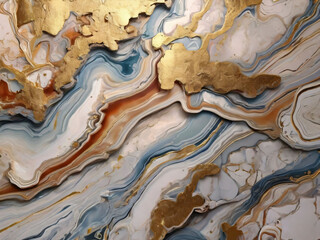 abstract background, stone texture, artificial painted agate with gold veins, fashion marbling illustration, marbled surface, macro detail