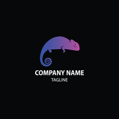 Modern colorful gradient chameleon logo 
