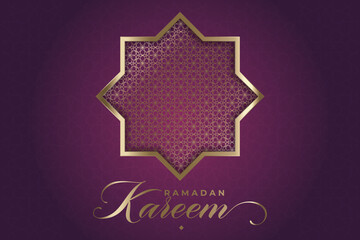 Elegant luxury Ramadhan, Eid Mubarak decorative holiday card